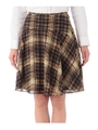 チェック千鳥フレアスカート/イエロー系(133)