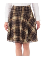 チェック千鳥フレアスカート/イエロー系(133)