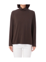 デュアルウォームハイネックカットソー/ブラウン系(043)