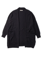 ドロップショルダーロングニットカーディガン/ネイビー(093)