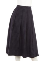 ピンストライプ プリーツ スカート/柄NVY