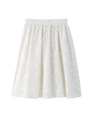 メッシュフラワースカート/アイボリー(104)