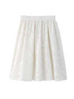 メッシュフラワースカート/アイボリー(104)