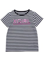 STRIPED S/S TEE UNDERLINE/ネイビー