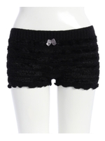 narue(ナルエー) フワモコボーダー 1分丈パンツ/パープル系(080)