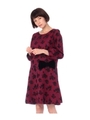 カットジャガードワンピース/ボルドー(164)