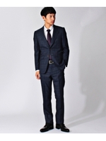 グレンチェックスーツ/ブルー(492)