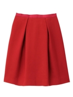 ダブルクロスタックスカート/ワインレッド(063)