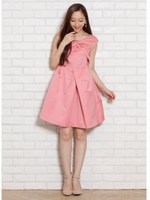 フロントクロス重ねワンピース/ネイビー