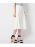 リネンコットン裏毛風スカート/ホワイト系(002)