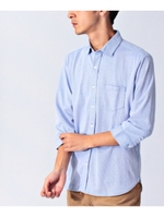 七分袖ジャージシャツ/ブルー系(094)