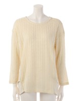 前身ケーブルプルオーバー/ブラック