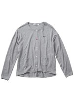 SOFT JERSEY CARDIGAN/ASH