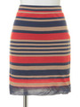 【BED＆BREAKFAST】Random Stripe Mini Skirt/REDmix