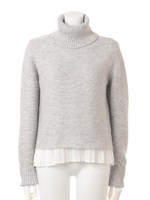 【CASUAL】ティアードプリーツレイヤードプルオーバー/ライトグレー