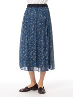 カモフラプリントプリーツスカート/カーキ