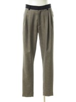 ガンクラブチェック タックパンツ/ブラウン