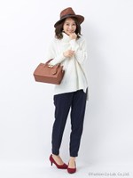 【11/26 ヒルナンデスご紹介商品】【推しアイテム】ケーブルオフタートルイレヘム/チュニック/オフホワイト