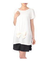 スカラップボーダープルオーバー/ホワイト系(302)