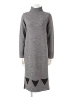 タートルロングニット/NAVY