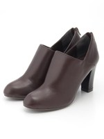 デザインヒールアンクルブーティ/BEIGE