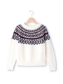 ビジュー使いノルディック求心柄ニット/アイボリー(504)
