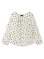 フロッキードットタック入りブラウス/ホワイト(102)