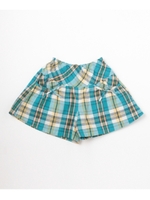 マドラスチェックキュロットパンツ/ブルー(222)