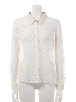 レースシャツ/オフホワイト