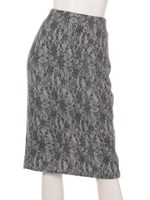 レースニットタイトスカート/WHITE