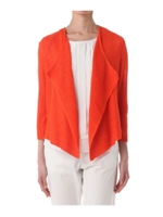 [L]ミドルゲージドレープカーディガン/オレンジ系(067)