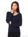 【山本美月さん着用】スクエアビジューネックレスPo/ネイビー