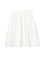 キャンバスリネンギャザースカート/オフホワイト(003)