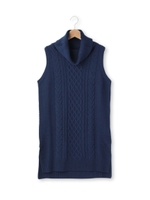 ケーブルニットワンピース/カーキ(027)