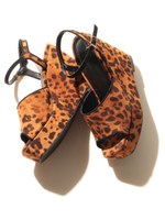 スエードウェッジサンダル/BRW