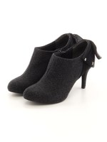 チュールリボンアンクルブーティ/CHARCOAL