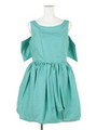 Dバックリボンタックコクーンワンピ/ミント
