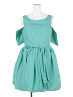 Dバックリボンタックコクーンワンピ/ミント