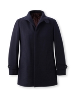 SUPER100'S ビーバーメルトンコート/ブラック(019)