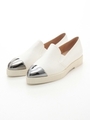 【ROSE BUD】POINTED METAL TOE SNEAKER/WHITE/GUNMETAL