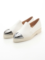 【ROSE BUD】POINTED METAL TOE SNEAKER/WHITE/GUNMETAL