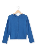 クルーネックショート丈ニットカーディガン/ダークグレー(013)