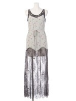 サテン小花柄スリップＤＲＥＳＳ/ミントベース