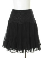 セットアップレース切替プリーツスカート【冬カタログ掲載】/オフホワイト