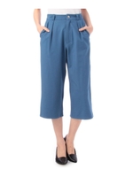 デニムガウチョパンツ/サックス(090)