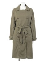 ドレープロングトレンチコート/Khaki
