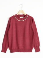 パール付プルオーバー/オフ／柄