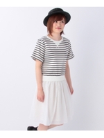 ミニ裏毛ドッキングワンピース/ネイビー(093)