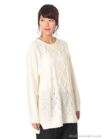 ループヤーンケーブルチュニック/Ivory