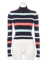 【MINKPINK】(ミンクピンク) MULTI BORDER KNIT/MULTI